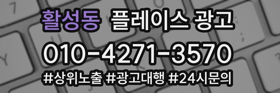 활성동 플레이스 광고
