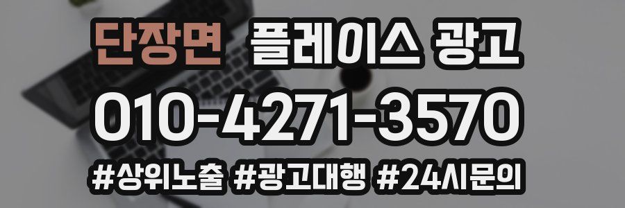 단장면 플레이스 광고