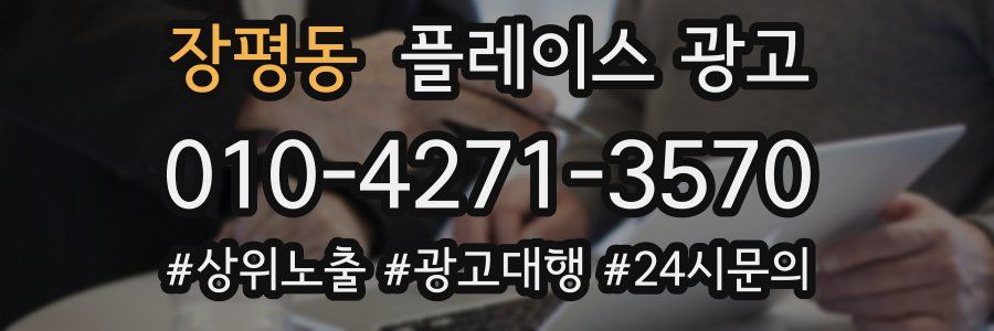 장평동 플레이스 광고