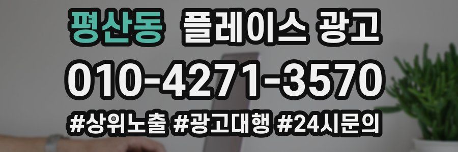 평산동 플레이스 광고