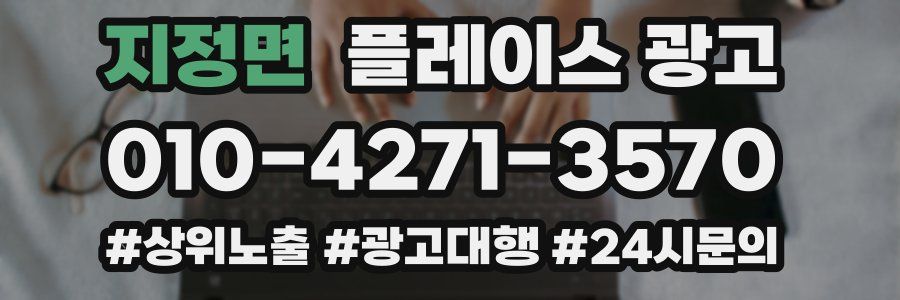 지정면 플레이스 광고