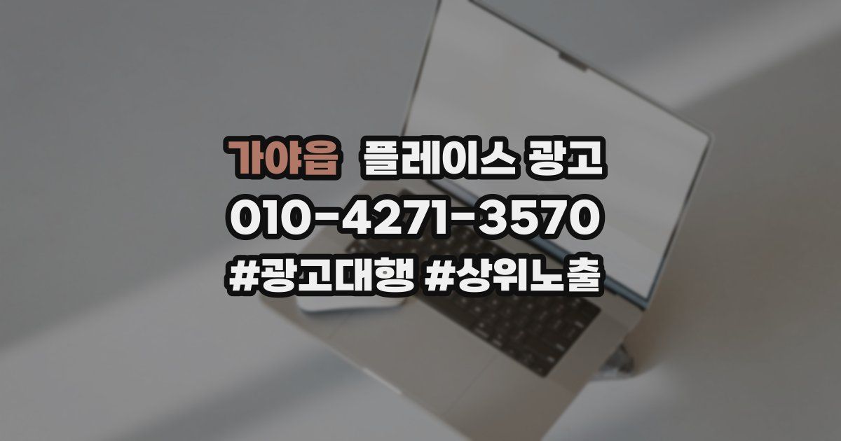 가야읍 플레이스 광고