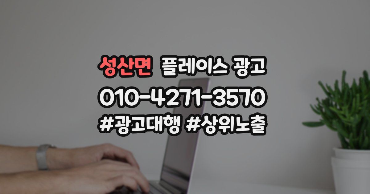 성산면 플레이스 광고