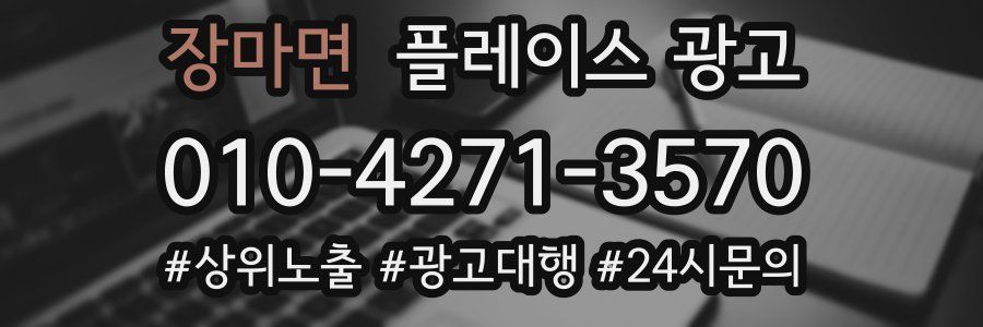 장마면 플레이스 광고