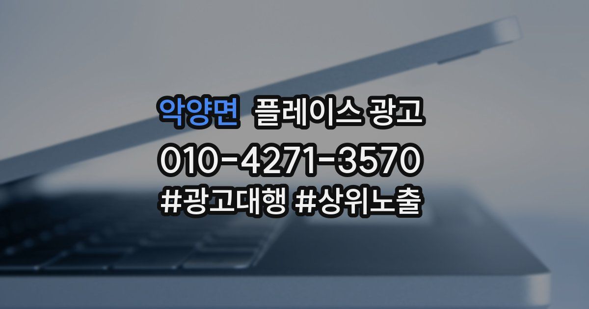 악양면 플레이스 광고