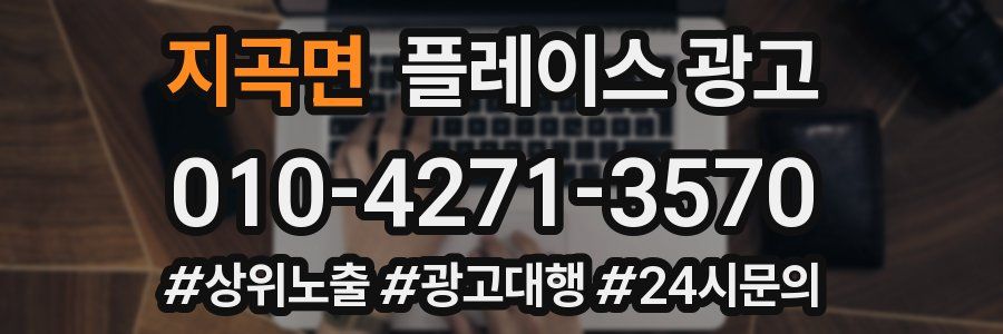 지곡면 플레이스 광고