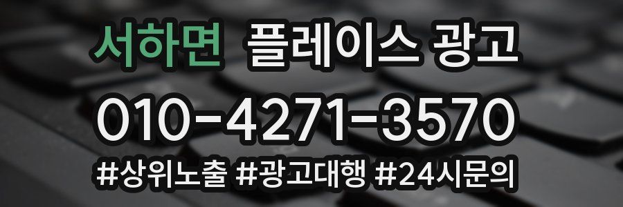 서하면 플레이스 광고