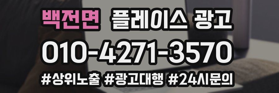 백전면 플레이스 광고