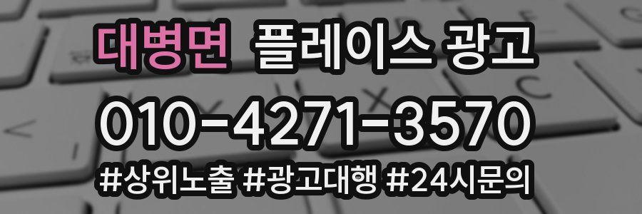 대병면 플레이스 광고