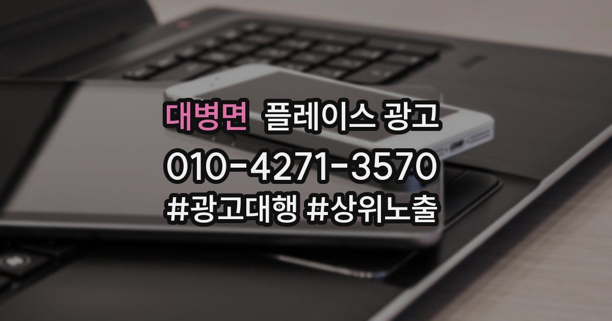 대병면 플레이스 광고