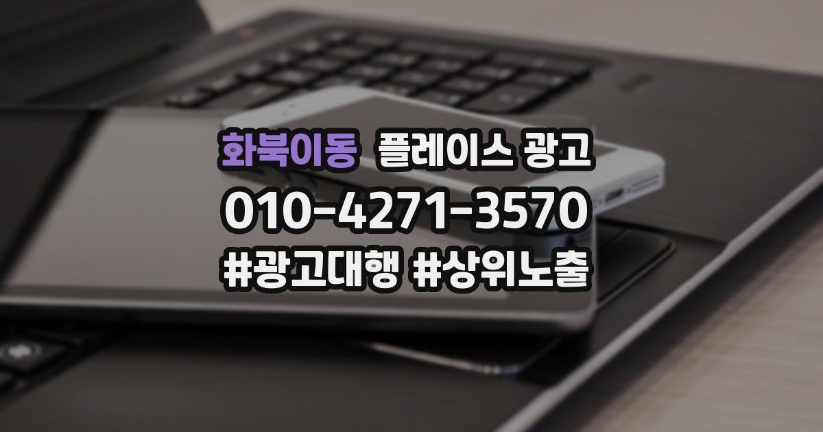 화북이동 플레이스 광고