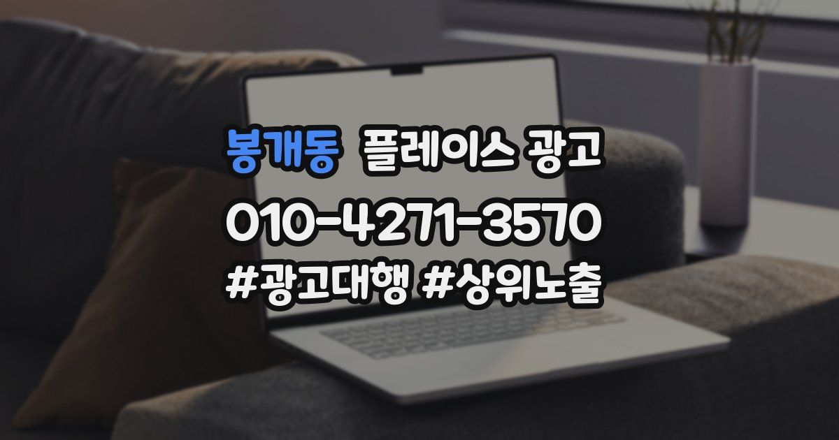 봉개동 플레이스 광고