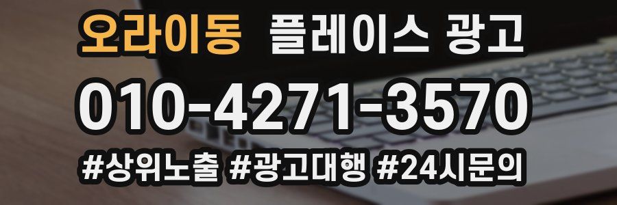 오라이동 플레이스 광고