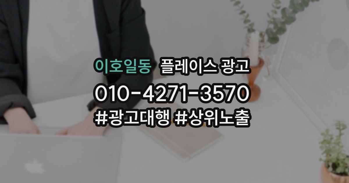 이호일동 플레이스 광고