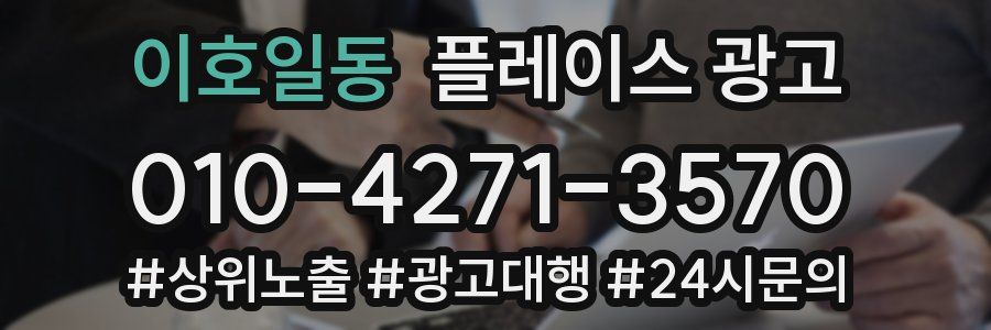 이호일동 플레이스 광고