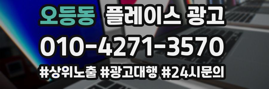 오등동 플레이스 광고