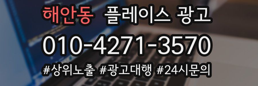 해안동 플레이스 광고