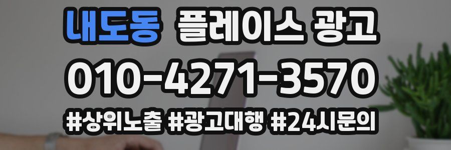 내도동 플레이스 광고