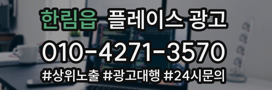 한림읍 플레이스 광고