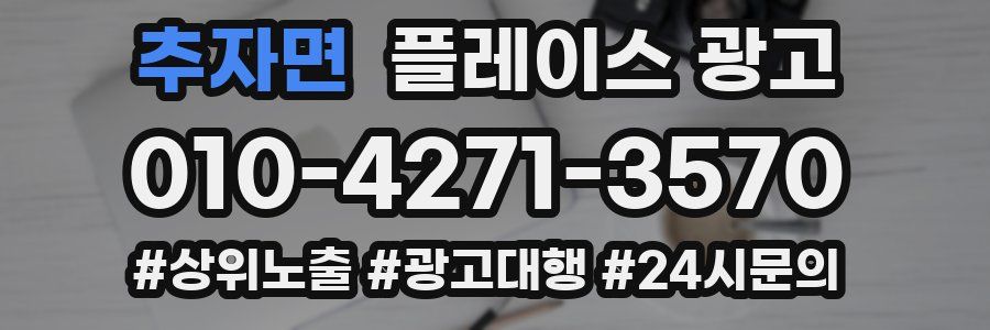 추자면 플레이스 광고