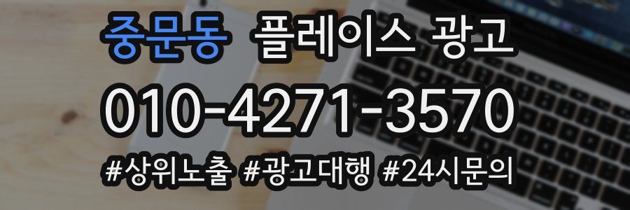 중문동 플레이스 광고