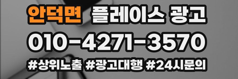 안덕면 플레이스 광고