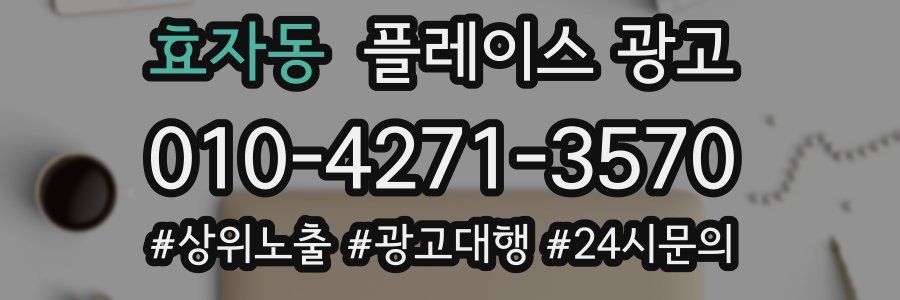 효자동 플레이스 광고