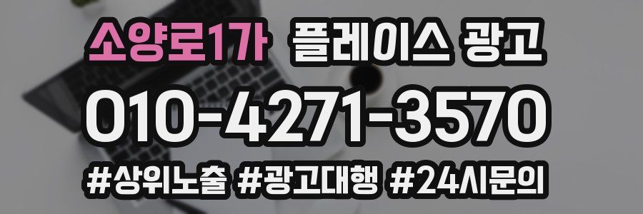 소양로1가 플레이스 광고