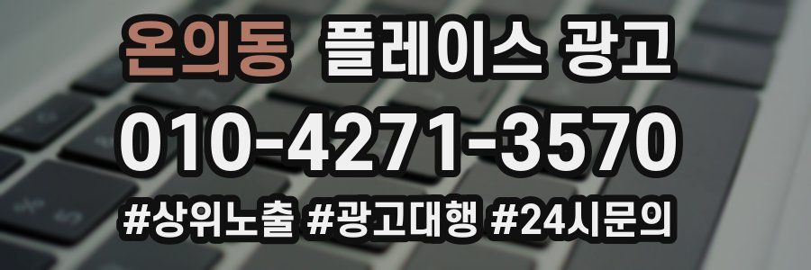 온의동 플레이스 광고