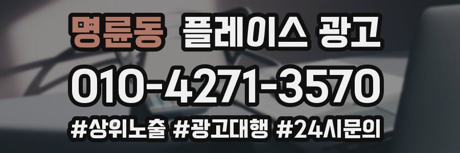 명륜동 플레이스 광고