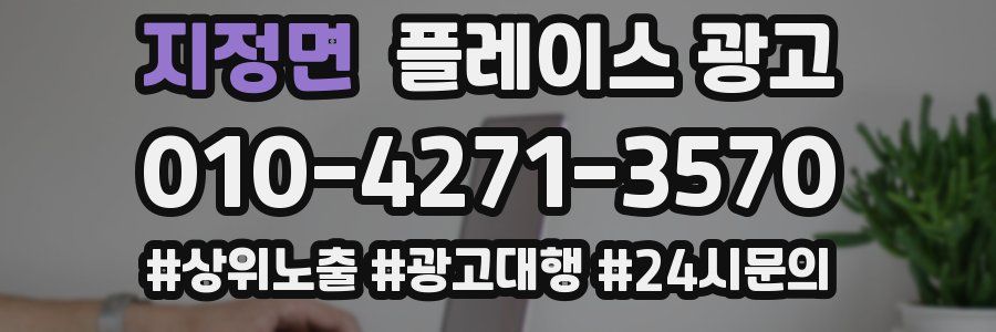 지정면 플레이스 광고