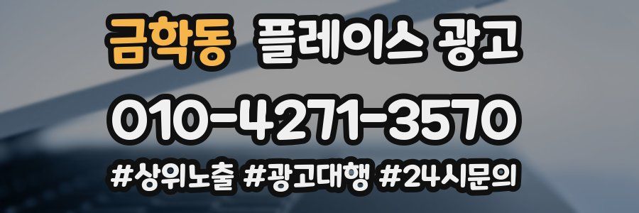 금학동 플레이스 광고