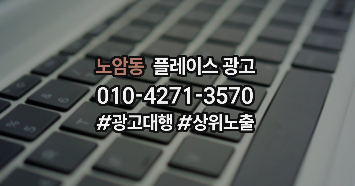 노암동 플레이스 광고