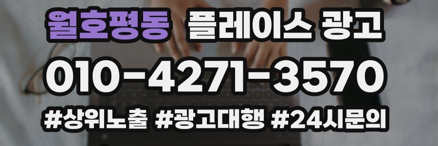 월호평동 플레이스 광고