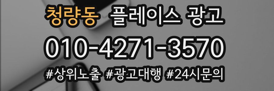 청량동 플레이스 광고