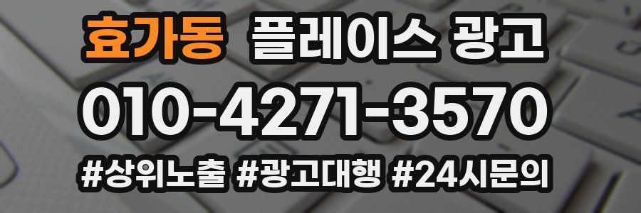 효가동 플레이스 광고
