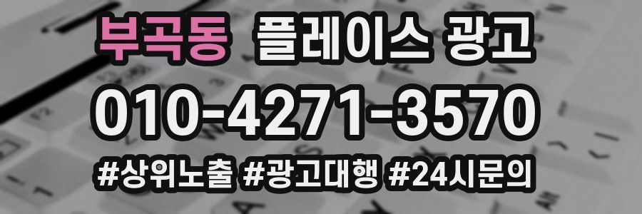 부곡동 플레이스 광고