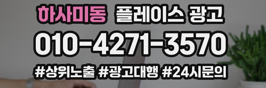 하사미동 플레이스 광고