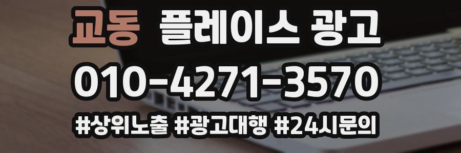 교동 플레이스 광고