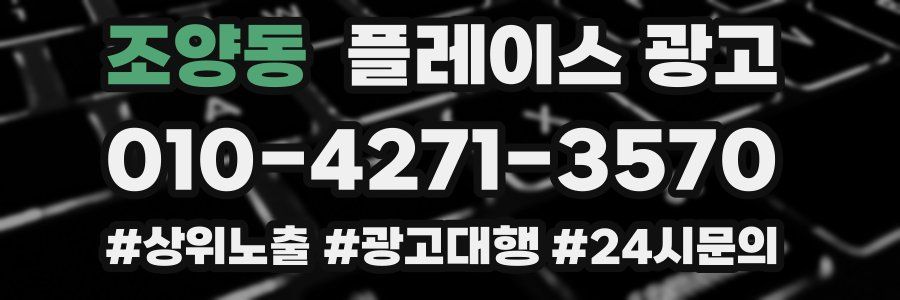 조양동 플레이스 광고