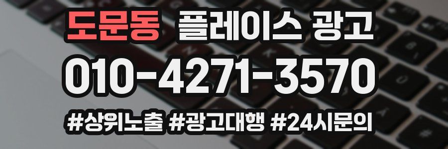 도문동 플레이스 광고