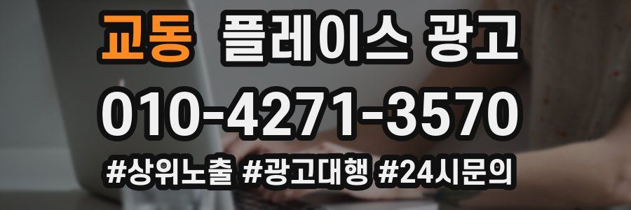 교동 플레이스 광고
