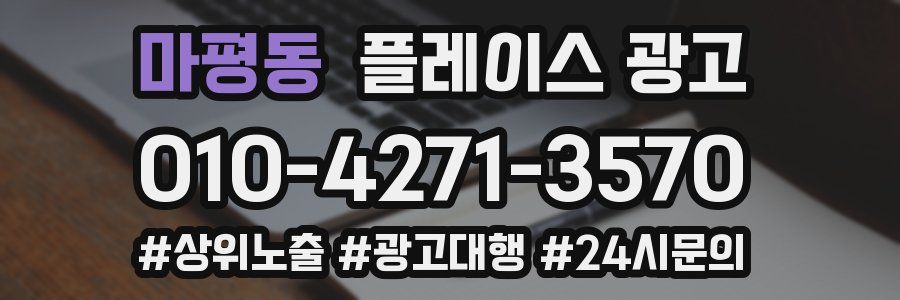마평동 플레이스 광고