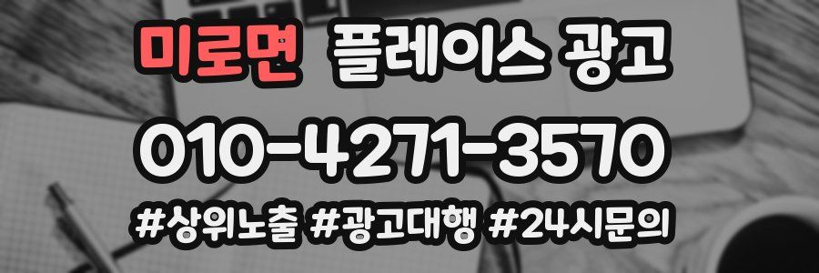 미로면 플레이스 광고