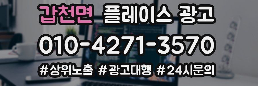 갑천면 플레이스 광고