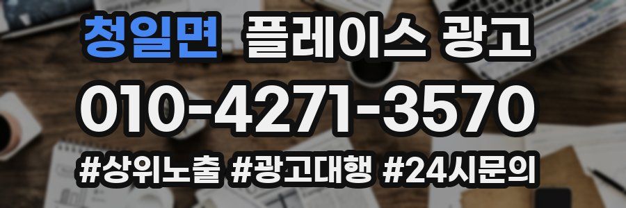 청일면 플레이스 광고