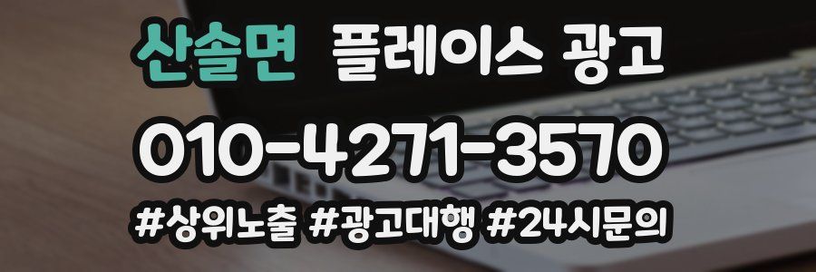 산솔면 플레이스 광고