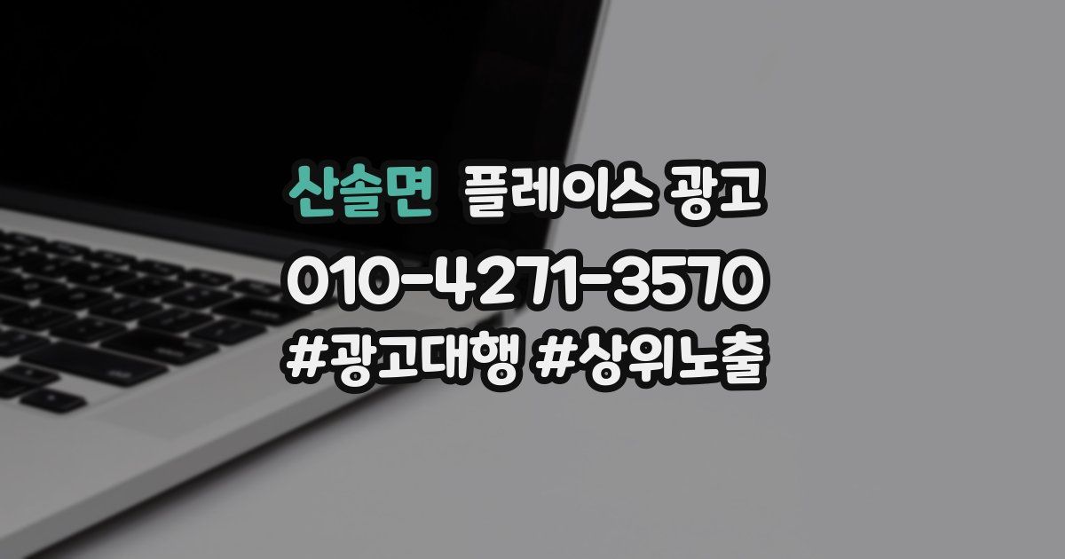 산솔면 플레이스 광고