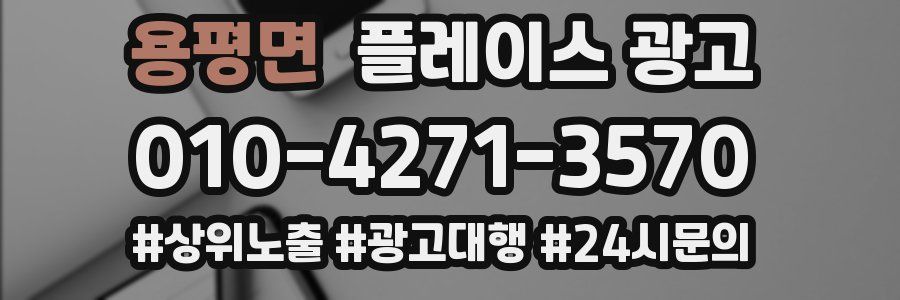 용평면 플레이스 광고