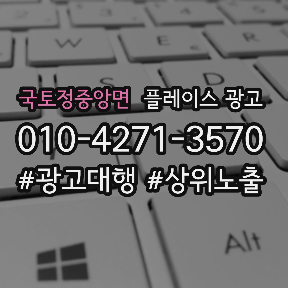 국토정중앙면 플레이스 광고